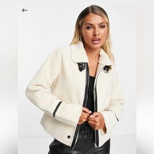 Threadbare Borg Jacket with Binding